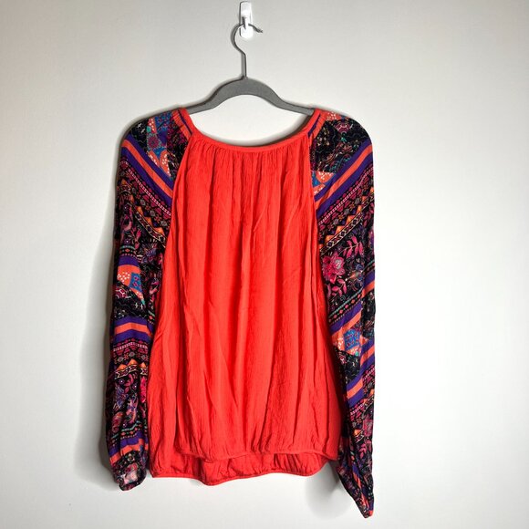 Soft Surroundings Blame Rio Embroidered Peasant Top Southwestern Bohemian Sz L - Picture 6 of 6
